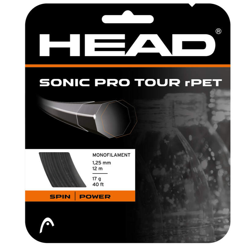 HEAD Sonic Pro Tour rPET 17g 12m string set SKU 281082